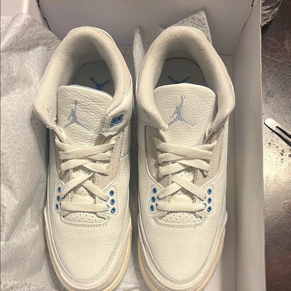 Air Jordan White and Blue Sneakers